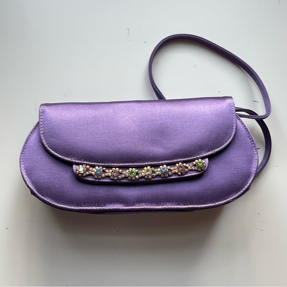 Stuart Weitzman silk clutch bag